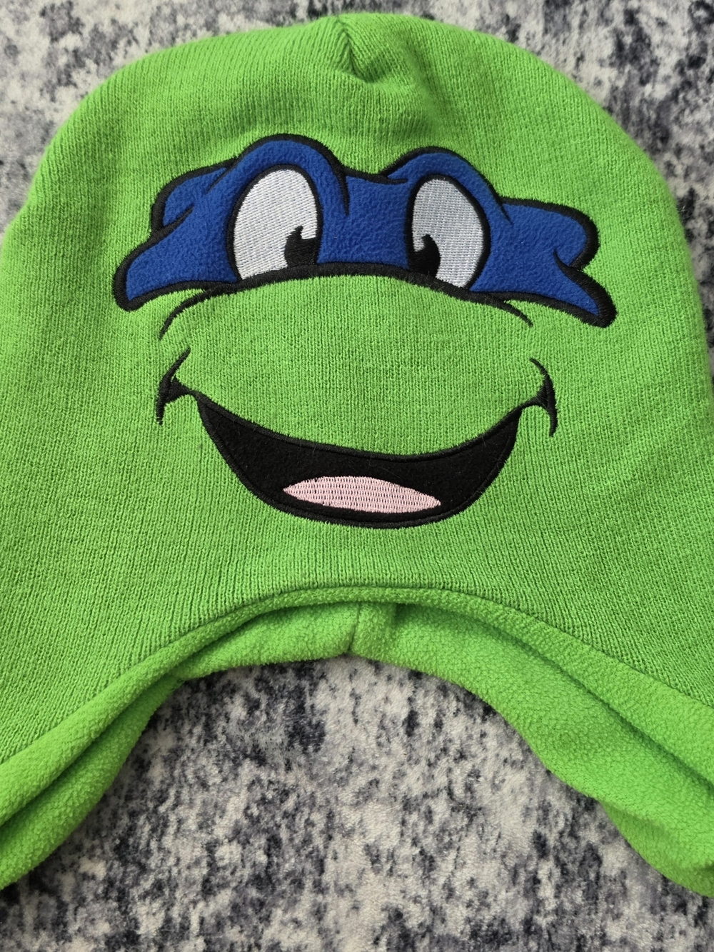 Nickelodeon TMNT Leonardo Toddler Hat Green Blue Fleece Ear Flap Beanie